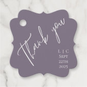 ミニマエレガントリスト濃紫の水彩色ありがとう フェイバータグ (正面)