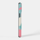 ミニマエレガントリスト熱帯ピンクティール(緑がかった色)モノグラム iPhone 15ケース (右側面)