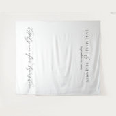 ミニマエレガントリスト白ファインアート結婚ズ タペストリー (正面(横))