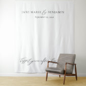 ミニマエレガントリスト白ファインアート結婚ズ タペストリー (インサイチュ)