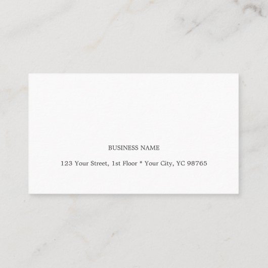 ミニマエレガントリスト白フェイク金ゴールド線弁護士 名刺 (裏面)