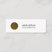 ミニマエレガントリスト白フェイク銅サークルヨガ スキニー名刺 (正面)