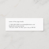 ミニマエレガントリスト白フェイク銅サークルヨガ スキニー名刺 (裏面)