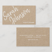 ミニマエレガントリスト白書画クラフト 名刺 (正面/裏面)