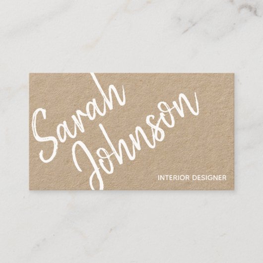 ミニマエレガントリスト白書画クラフト 名刺 (正面)