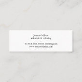 ミニマエレガントリスト白銀はさみ髪 スキニー名刺 (裏面)