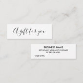 ミニマエレガントリスト白黒ディスカウントカード スキニー名刺 (正面/裏面)