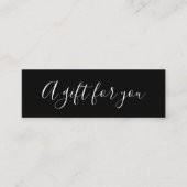 ミニマエレガントリスト白黒ディスカウントカード スキニー名刺 (正面)