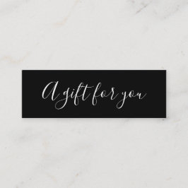 ミニマエレガントリスト白黒ディスカウントカード スキニー名刺