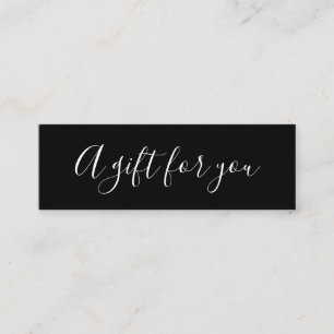 ミニマエレガントリスト白黒ディスカウントカード スキニー名刺