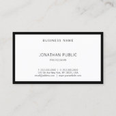 ミニマエレガントリスト白黒プモダンランカッコいい 名刺 (裏面)