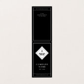 ミニマエレガントリスト白黒ロゴつるラベル 名刺 (外部フラット)