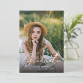 ミニマエレガントリスト白黒卒業 招待状 (スタンド正面)