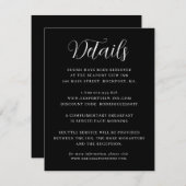 ミニマエレガントリスト白黒結婚の詳細 エンクロージャーカード (正面/裏面)