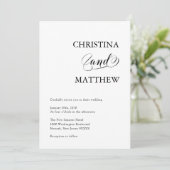 ミニマエレガントリスト白黒結婚ズ 招待状 (スタンド正面)