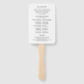 ミニマエレガントリスト白黒結婚式 プログラム ハンドファン (裏面)