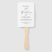 ミニマエレガントリスト白黒結婚式 プログラム ハンドファン (正面)