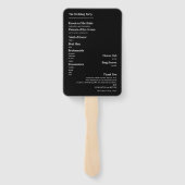 ミニマエレガントリスト白黒結婚式 プログラム ハンドファン (裏面)