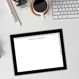 ミニマエレガントリスト白黒縁ど2名 ノートカード