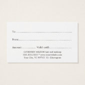 ミニマエレガントリスト白黒美しいサロン (裏面)