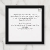 ミニマエレガントリスト白黒製品ラベル フェイバータグ (裏面)