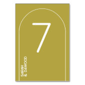 ミニマエレガントリスト真鍮ホワイトムスリム結婚ズ テーブルナンバー (裏面)