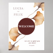 ミニマエレガントリスト秋の結婚歓迎 ポスター (正面)