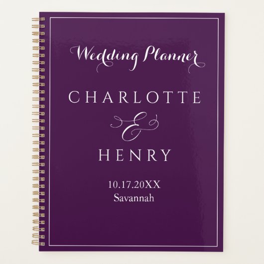 ミニマエレガントリスト紫結婚の プランナー手帳 (正面)