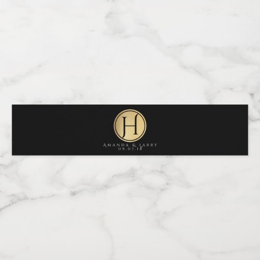 ミニマエレガントリスト結婚のウォーターボトルラベル ペットボトルラベル (シングルラベル)