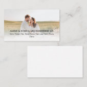 ミニマエレガントリスト結婚のギフト登録写真 エンクロージャーカード (正面/裏面)