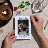 ミニマエレガントリスト結婚のサンキューカード写真 サンキューカード