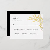 ミニマエレガントリスト結婚のフォイル格納装置カード 箔招待状ポストカード (正面/裏面)