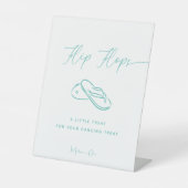 ミニマエレガントリスト結婚のフリップフロップ踊り足 台座サイン (正面)