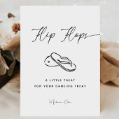 ミニマエレガントリスト結婚のフリップフロップ踊り足 台座サイン