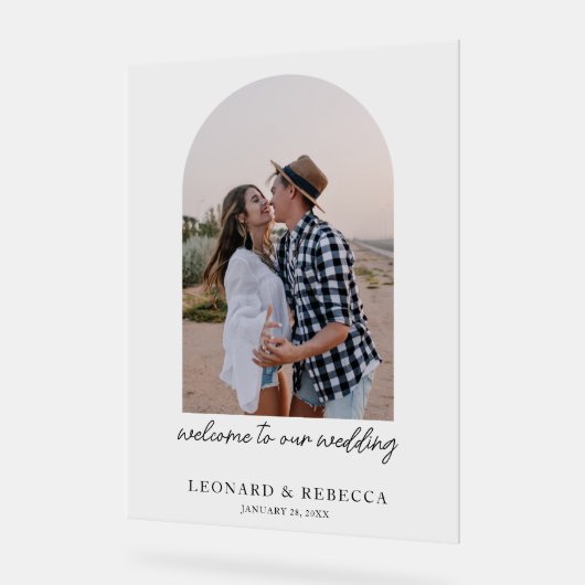 ミニマエレガントリスト結婚の写真アクリル記号 アクリルサイン (傾斜)