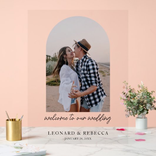 ミニマエレガントリスト結婚の写真アクリル記号 アクリルサイン (ウェディング)