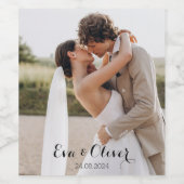 ミニマエレガントリスト結婚の写真ワインラベル ワインラベル (シングルラベル)