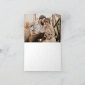 ミニマエレガントリスト結婚の感謝の写真の招待 サンキューカード (内部)