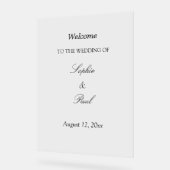 ミニマエレガントリスト結婚の歓迎アクリル記号 アクリルサイン (傾斜)