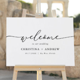 ミニマエレガントリスト結婚の歓迎ポスター ポスター