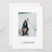 ミニマエレガントリスト結婚の発表カード シーズンカード (正面/裏面)