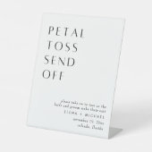 ミニマエレガントリスト結婚の花びらトスがオフに送信 台座サイン (正面)