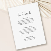 ミニマエレガントリスト結婚の詳細カード 招待状