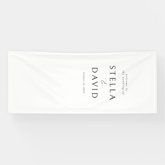 ミニマエレガントリスト結婚ウェルカムのビニールバナー 横断幕 (横)