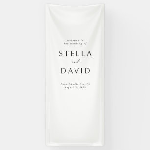 ミニマエレガントリスト結婚ウェルカムのビニール旗 横断幕