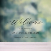 ミニマエレガントリスト結婚スクリプトのウェルカムサイン アクリルサイン (ニュートラル)