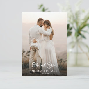 ミニマエレガントリスト結婚スクリプトの写真 サンキューカード