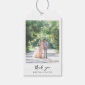 ミニマエレガントリスト結婚写真 ギフトタグ (正面)