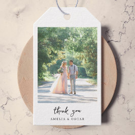 ミニマエレガントリスト結婚写真 ギフトタグ