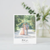 ミニマエレガントリスト結婚写真 サンキューカード (スタンド正面)